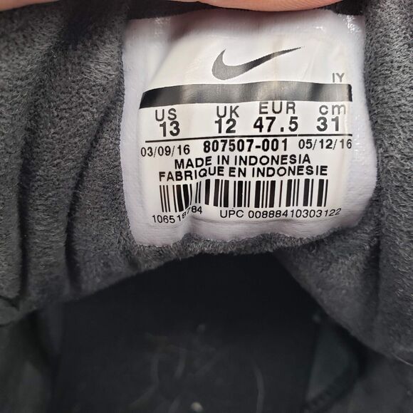 Nike SB Stefan Janoski Max Mid Mens 13 Black Anthracite Hi Boots 807507-001 - Picture 10 of 10